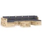 8-tlg. Garten-Lounge-Set mit Kissen Grün Imprägniertes Holz 8-tlg. Garten-Lounge-Set mit Kissen Grün Imprägniertes Holz