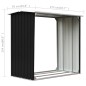 Brennholzlager Verzinkter Stahl 172x91x154 cm Anthrazit Brennholzlager Verzinkter Stahl 172x91x154 cm Anthrazit