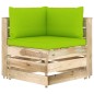9-tlg. Garten-Lounge-Set mit Kissen Grün Imprägniertes Holz 9-tlg. Garten-Lounge-Set mit Kissen Grün Imprägniertes Holz