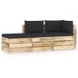 vidaXL 3-tlg. Garten-Lounge-Set mit Kissen Grün Imprägniertes Holz vidaXL 3-tlg. Garten-Lounge-Set mit Kissen Grün Imprägniertes Holz