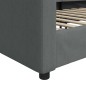 Tagesbett Dunkelgrau 100x200 cm Stoff Tagesbett Dunkelgrau 100x200 cm Stoff