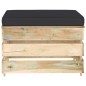 Modulare Ottomane mit Kissen Grün Imprägniertes Holz Modulare Ottomane mit Kissen Grün Imprägniertes Holz