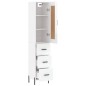 Highboard Hochglanz-Weiß 34,5x34x180 cm Holzwerkstoff Highboard Hochglanz-Weiß 34,5x34x180 cm Holzwerkstoff
