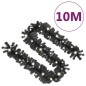Weihnachtsgirlande mit LED 10 m Schwarz Weihnachtsgirlande mit LED 10 m Schwarz