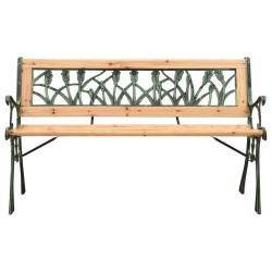 Gartenbank 122 cm Gusseisen und Massivholz Tanne