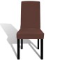 Stretch-Stuhlhussen Gerade 6 Stk. Braun Stretch-Stuhlhussen Gerade 6 Stk. Braun