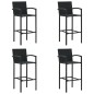 Barhocker 4 Stk. Schwarz Poly Rattan Barhocker 4 Stk. Schwarz Poly Rattan
