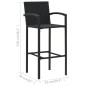 Barhocker 4 Stk. Schwarz Poly Rattan Barhocker 4 Stk. Schwarz Poly Rattan