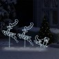vidaXL Weihnachtsdeko LED Rentiere & Schlitten Acryl 260x21x87 cm vidaXL Weihnachtsdeko LED Rentiere & Schlitten Acryl 260x21x87 cm