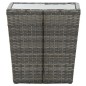 Beistelltisch Grau 41,5×41,5×43 cm Poly Rattan und Hartglas Beistelltisch Grau 41,5×41,5×43 cm Poly Rattan und Hartglas