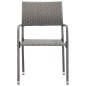 vidaXL Garten-Essstühle 4 Stk. Poly Rattan Anthrazit vidaXL Garten-Essstühle 4 Stk. Poly Rattan Anthrazit