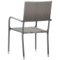 vidaXL Garten-Essstühle 4 Stk. Poly Rattan Anthrazit vidaXL Garten-Essstühle 4 Stk. Poly Rattan Anthrazit