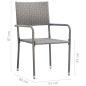 vidaXL Garten-Essstühle 4 Stk. Poly Rattan Anthrazit vidaXL Garten-Essstühle 4 Stk. Poly Rattan Anthrazit