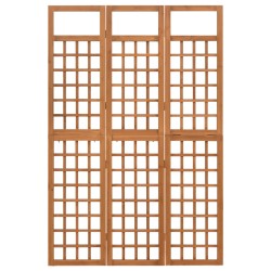 3-tlg. Paravent/Spalier Massivholz Tanne 121x180,5 cm