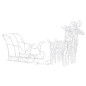 Rentiere & Schlitten Weihnachtsdekoration 160 LEDs 130 cm Acryl Rentiere & Schlitten Weihnachtsdekoration 160 LEDs 130 cm Acryl