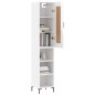 Highboard Hochglanz-Weiß 34,5x34x180 cm Holzwerkstoff Highboard Hochglanz-Weiß 34,5x34x180 cm Holzwerkstoff
