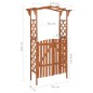 vidaXL Pergola mit Tor 116x40x204 cm Massivholz Tanne vidaXL Pergola mit Tor 116x40x204 cm Massivholz Tanne