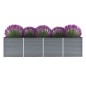 Garten-Hochbeet Verzinkter Stahl 320x80x77 cm Grau Garten-Hochbeet Verzinkter Stahl 320x80x77 cm Grau