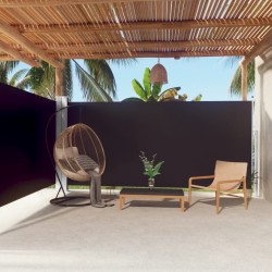 Seitenmarkise Ausziehbar Schwarz 180x600 cm