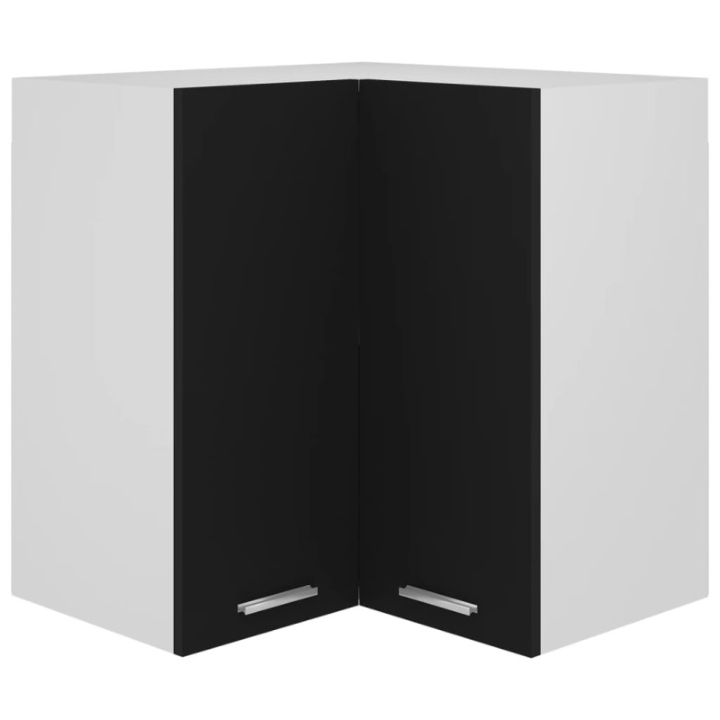 vidaXL Eckhängeschrank Schwarz 57x57x60 cm Holzwerkstoff vidaXL Eckhängeschrank Schwarz 57x57x60 cm Holzwerkstoff
