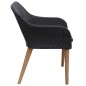 Gartenstühle mit Polstern 2 Stk. Poly Rattan Schwarz Gartenstühle mit Polstern 2 Stk. Poly Rattan Schwarz