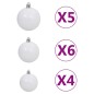 vidaXL 61-tlg. Weihnachtskugeln mit Weihnachtsbaumspitze 150 LEDs vidaXL 61-tlg. Weihnachtskugeln mit Weihnachtsbaumspitze 150 LEDs
