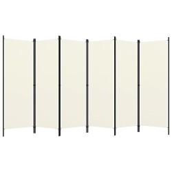 vidaXL 6-tlg. Raumteiler Cremeweiß 300x180 cm 