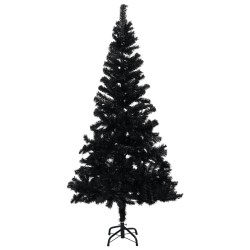 Künstlicher Weihnachtsbaum mit Ständer Schwarz 120 cm PVC