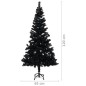 Künstlicher Weihnachtsbaum mit Ständer Schwarz 120 cm PVC Künstlicher Weihnachtsbaum mit Ständer Schwarz 120 cm PVC