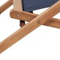 Klappbarer Strandstuhl Stoff und Holzrahmen Blau Klappbarer Strandstuhl Stoff und Holzrahmen Blau