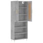vidaXL Highboard Betongrau 69,5x34x180 cm Holzwerkstoff vidaXL Highboard Betongrau 69,5x34x180 cm Holzwerkstoff