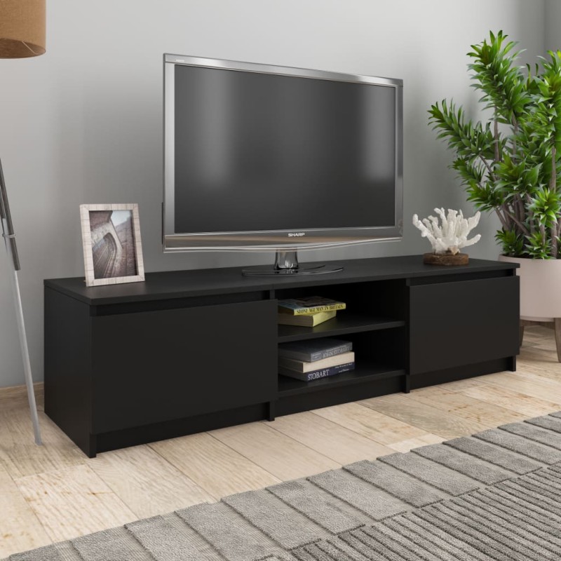 vidaXL TV-Schrank Schwarz 140x40x35,5 cm Holzwerkstoff vidaXL TV-Schrank Schwarz 140x40x35,5 cm Holzwerkstoff