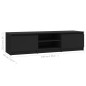 vidaXL TV-Schrank Schwarz 140x40x35,5 cm Holzwerkstoff vidaXL TV-Schrank Schwarz 140x40x35,5 cm Holzwerkstoff