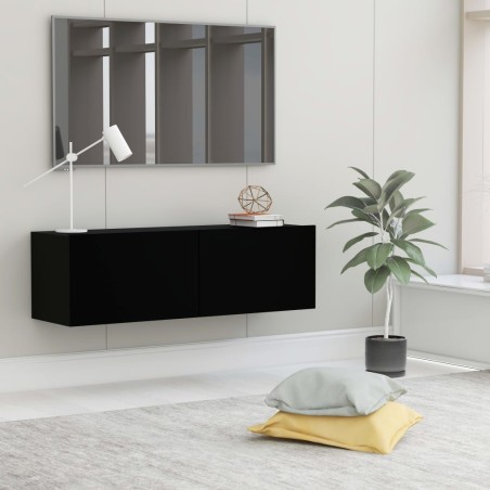 vidaXL TV-Schrank Schwarz 100x30x30 cm Holzwerkstoff