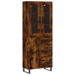 Highboard Räuchereiche 69,5x34x180 cm Holzwerkstoff