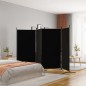 vidaXL 4-tlg. Paravent Schwarz 346x180 cm Stoff vidaXL 4-tlg. Paravent Schwarz 346x180 cm Stoff