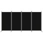 vidaXL 4-tlg. Paravent Schwarz 346x180 cm Stoff vidaXL 4-tlg. Paravent Schwarz 346x180 cm Stoff
