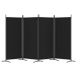 vidaXL 4-tlg. Paravent Schwarz 346x180 cm Stoff vidaXL 4-tlg. Paravent Schwarz 346x180 cm Stoff
