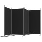 vidaXL 4-tlg. Paravent Schwarz 346x180 cm Stoff vidaXL 4-tlg. Paravent Schwarz 346x180 cm Stoff