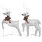 LED-Rentiere 2 Stk. Silber 40 LEDs LED-Rentiere 2 Stk. Silber 40 LEDs
