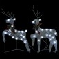 LED-Rentiere 2 Stk. Silber 40 LEDs LED-Rentiere 2 Stk. Silber 40 LEDs
