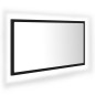 LED-Badspiegel Schwarz 80x8,5x37 cm Acryl LED-Badspiegel Schwarz 80x8,5x37 cm Acryl