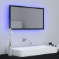 LED-Badspiegel Schwarz 80x8,5x37 cm Acryl LED-Badspiegel Schwarz 80x8,5x37 cm Acryl
