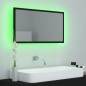 LED-Badspiegel Schwarz 80x8,5x37 cm Acryl LED-Badspiegel Schwarz 80x8,5x37 cm Acryl