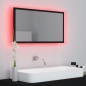 LED-Badspiegel Schwarz 80x8,5x37 cm Acryl LED-Badspiegel Schwarz 80x8,5x37 cm Acryl