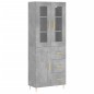 Highboard Betongrau 69,5x34x180 cm Holzwerkstoff Highboard Betongrau 69,5x34x180 cm Holzwerkstoff