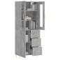 Highboard Betongrau 69,5x34x180 cm Holzwerkstoff Highboard Betongrau 69,5x34x180 cm Holzwerkstoff