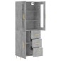 Highboard Betongrau 69,5x34x180 cm Holzwerkstoff Highboard Betongrau 69,5x34x180 cm Holzwerkstoff