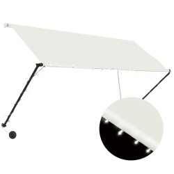 vidaXL Einziehbare Markise mit LED 250×150 cm Creme