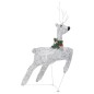 vidaXL LED-Rentier Schlitten Weihnachtsdeko 100 LEDs Outdoor Silbern vidaXL LED-Rentier Schlitten Weihnachtsdeko 100 LEDs Outdoor Silbern